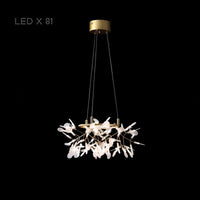 LEAVES LUX Ring Chandelier by Lampadom - close-up