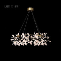 LEAVES LUX Ring Chandelier by Lampadom - scale reference