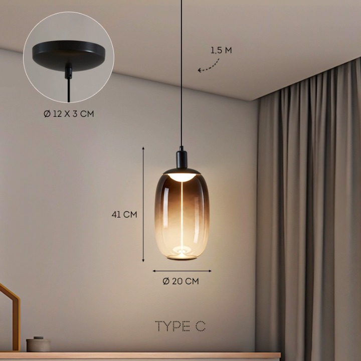 ASMUS Pendant by Lampadom - scale reference