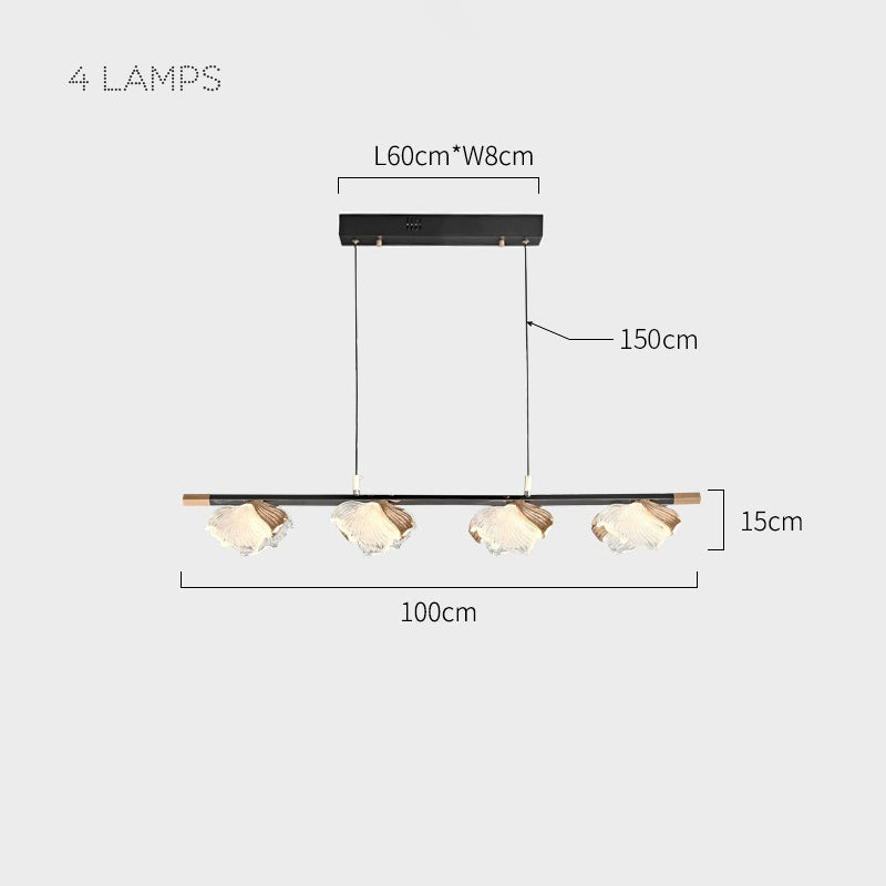 AUBREY L Linear Chandelier by Lampadom - detail view