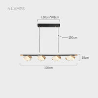 AUBREY L Linear Chandelier by Lampadom - detail view