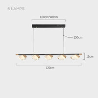 AUBREY L Linear Chandelier by Lampadom - scale reference