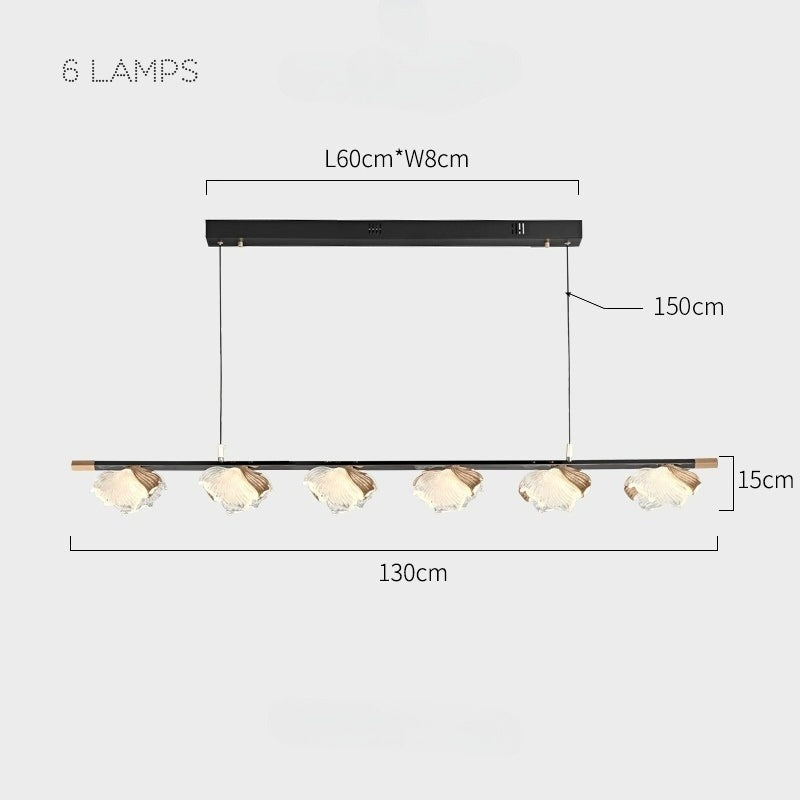 AUBREY L Linear Chandelier by Lampadom - detail view