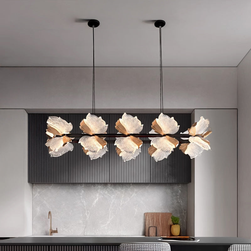 AUBREY Linear Chandelier by Lampadom - side view