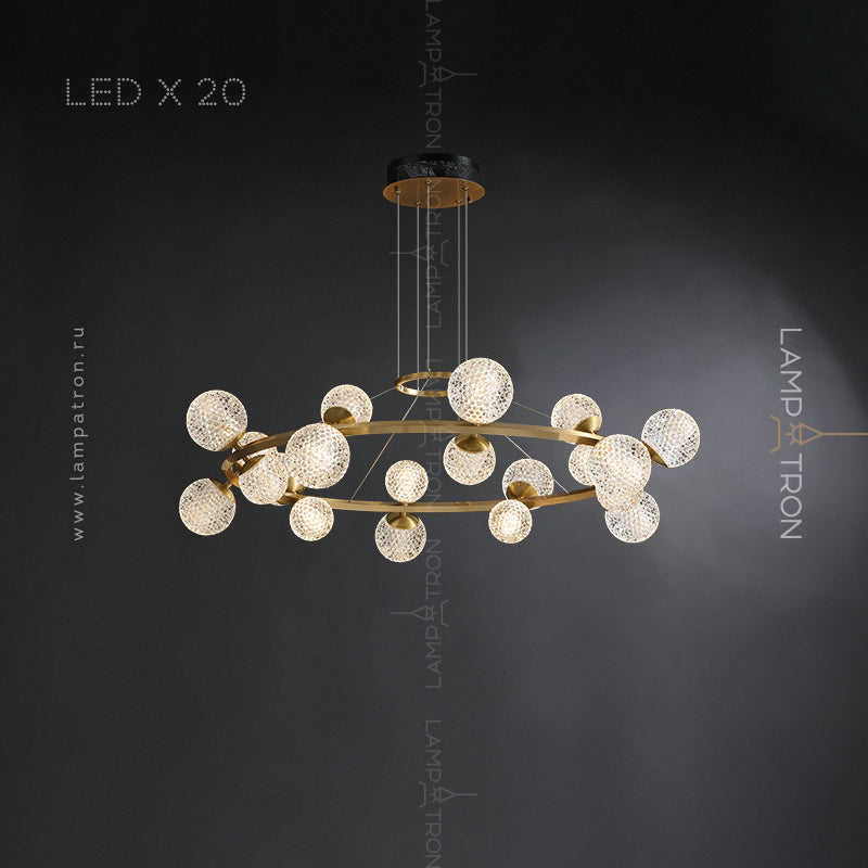 BASTINE Ring Chandelier by Lampadom - side view