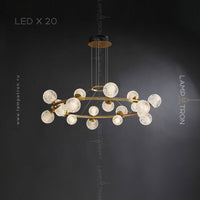 BASTINE Ring Chandelier by Lampadom - side view