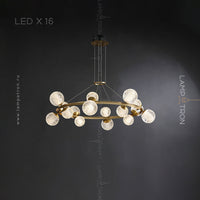 BASTINE Ring Chandelier by Lampadom - angle view