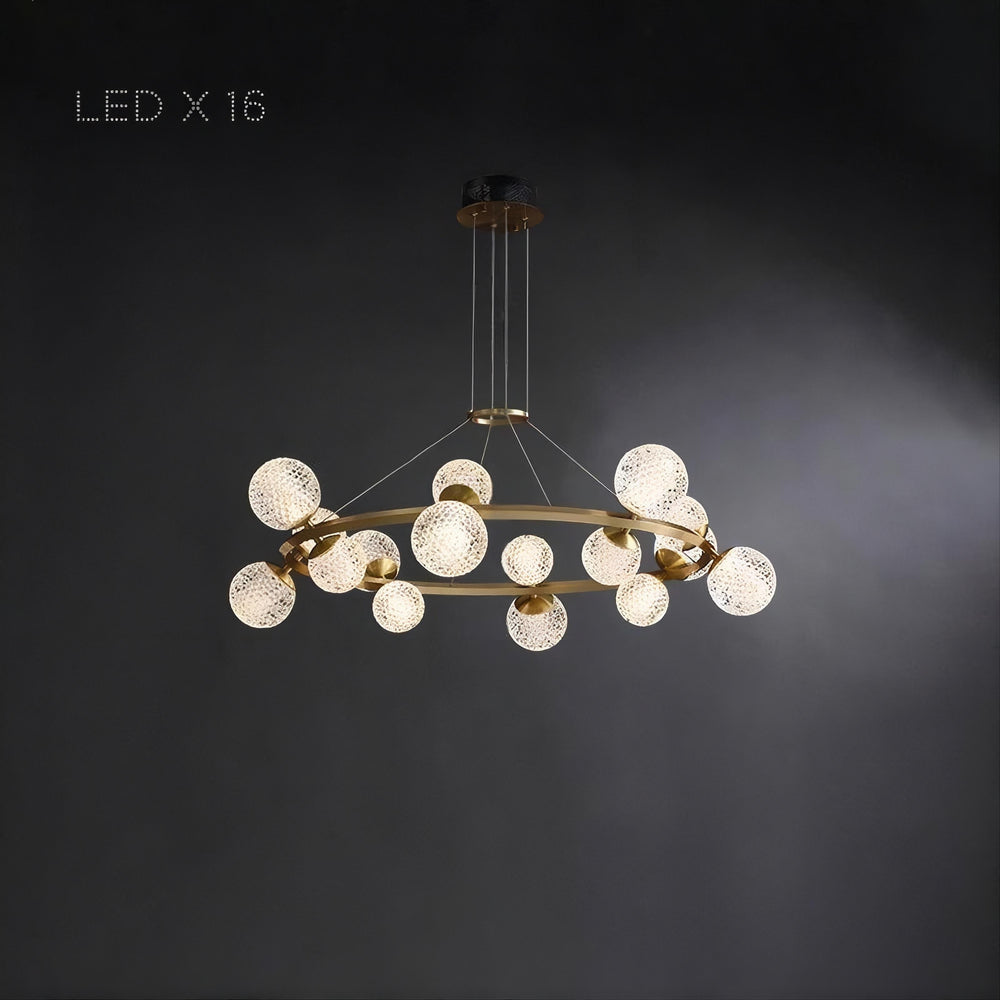 BASTINE Ring Chandelier by Lampadom - side view