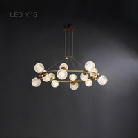BASTINE Ring Chandelier by Lampadom - side view