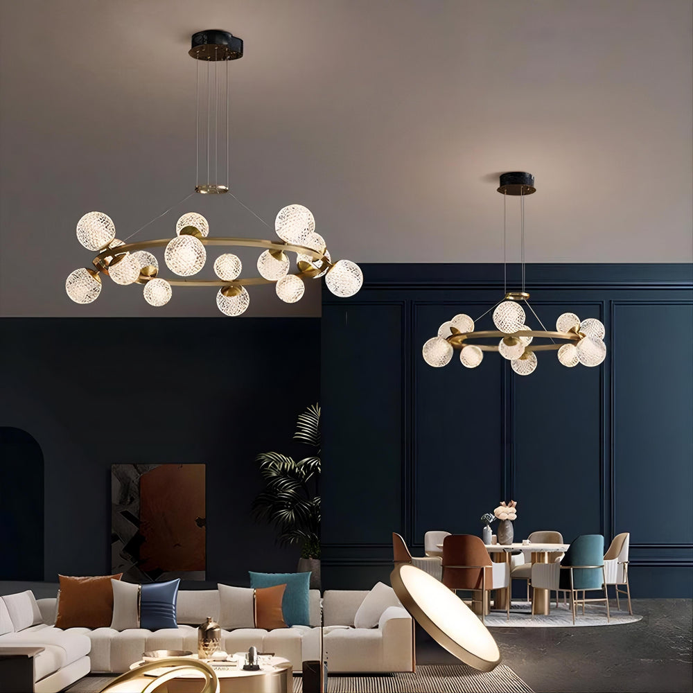 BASTINE Ring Chandelier by Lampadom - scale reference