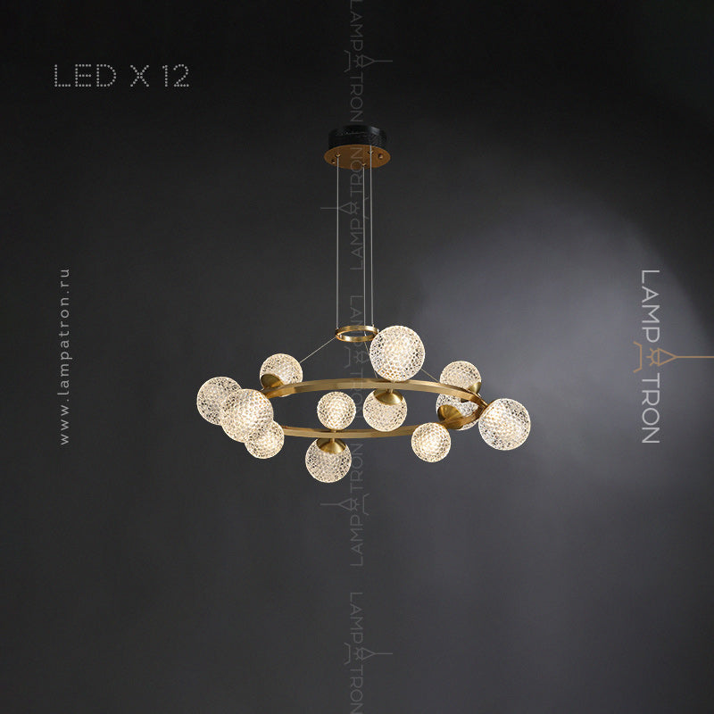 BASTINE Ring Chandelier by Lampadom - top view
