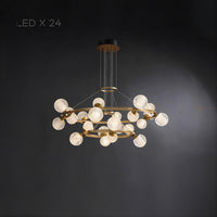 BASTINE Ring Chandelier by Lampadom - angle view