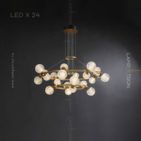 BASTINE Ring Chandelier by Lampadom - close-up