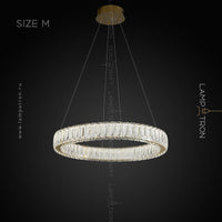 BELLA ONE Ring Chandelier by Lampadom - scale reference