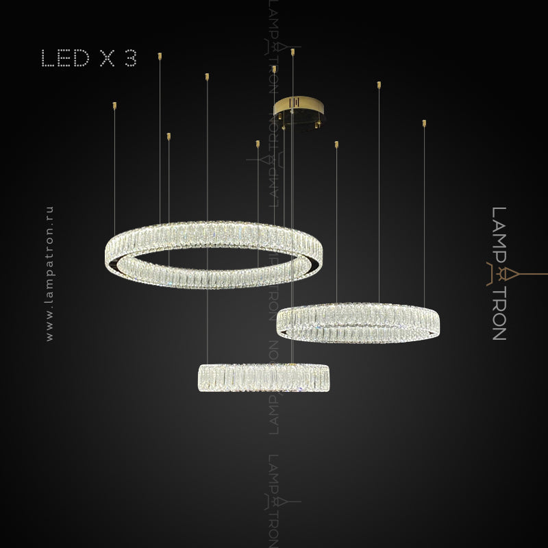 BELLA Ring Chandelier by Lampadom - side view