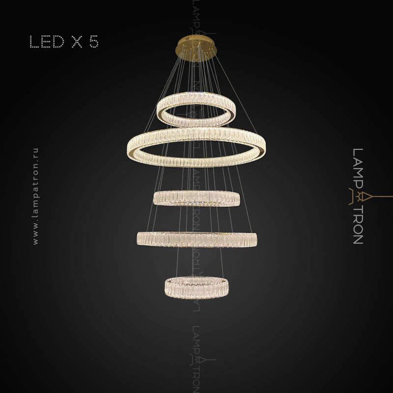 BELLA Ring Chandelier by Lampadom - close-up
