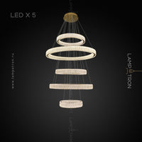 BELLA Ring Chandelier by Lampadom - close-up