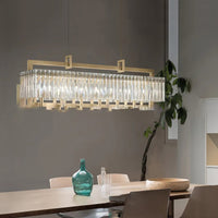 BENNA Linear Chandelier by Lampadom - angle view