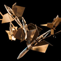 BERGAMO Linear Chandelier by Lampadom - side view