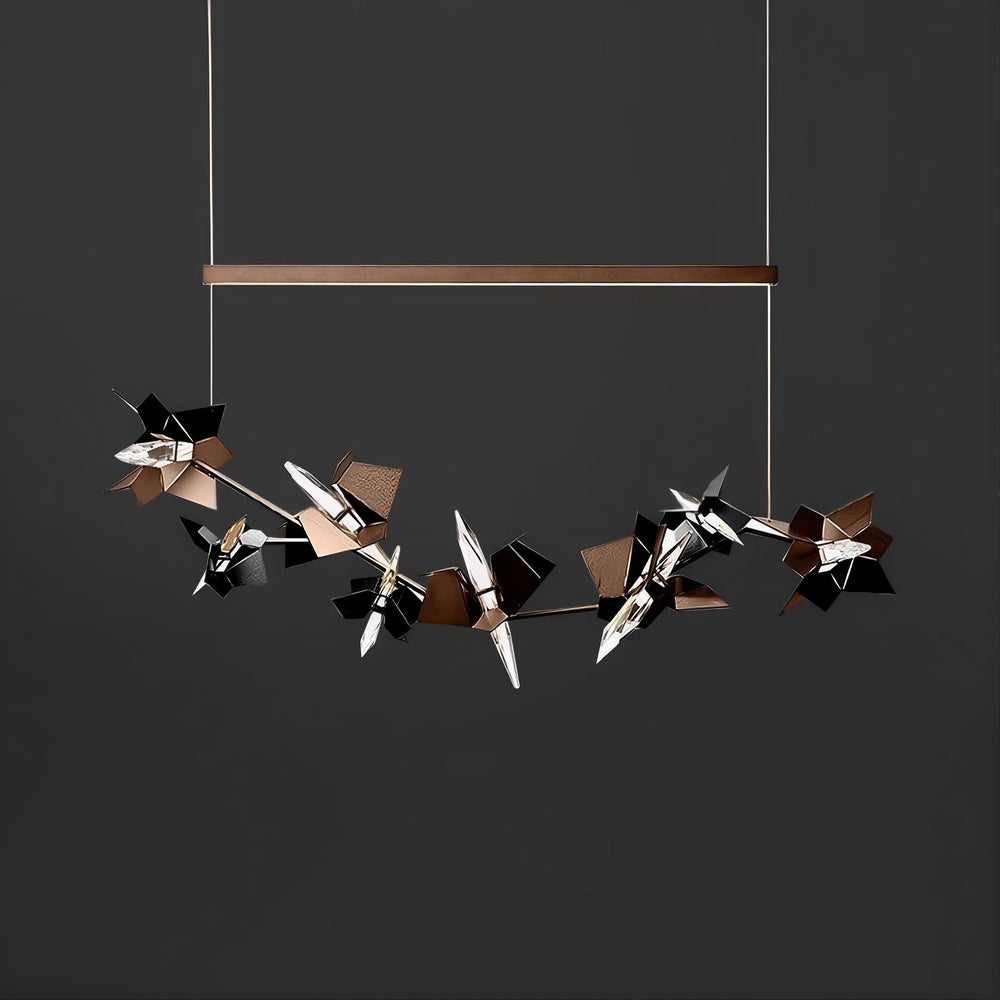 BERGAMO Linear Chandelier by Lampadom - close-up
