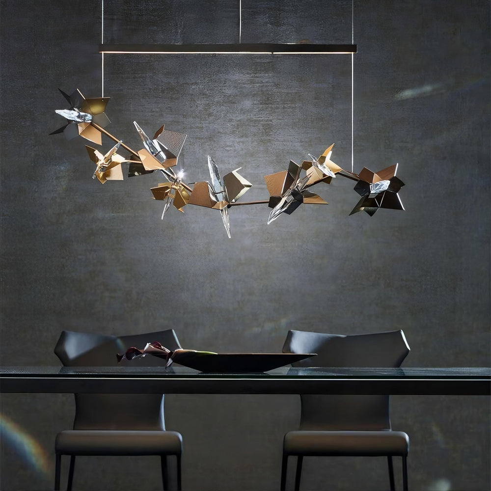 BERGAMO Linear Chandelier by Lampadom - top view