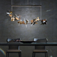 BERGAMO Linear Chandelier by Lampadom - side view