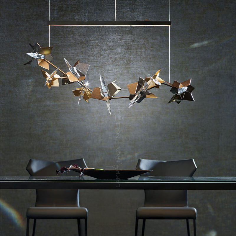 BERGAMO Linear Chandelier by Lampadom - scale reference