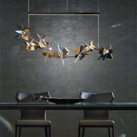 BERGAMO Linear Chandelier by Lampadom - scale reference