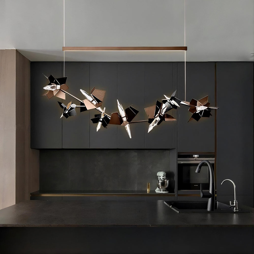 BERGAMO Linear Chandelier by Lampadom - scale reference