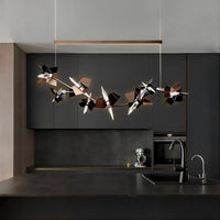 BERGAMO Linear Chandelier by Lampadom - scale reference
