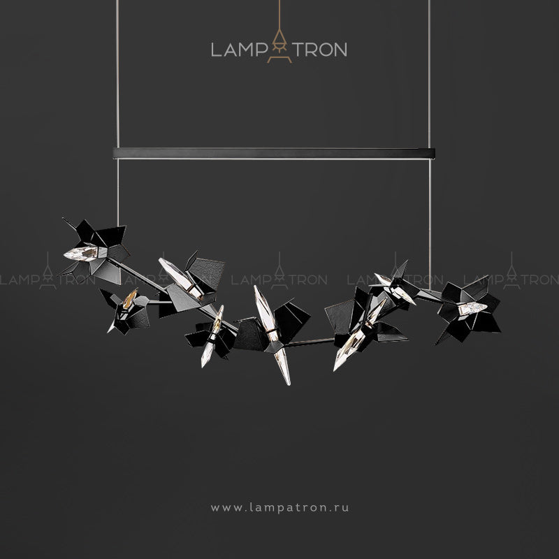 BERGAMO Linear Chandelier by Lampadom - top view