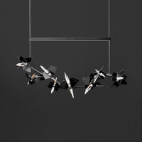 BERGAMO Linear Chandelier by Lampadom - detail view