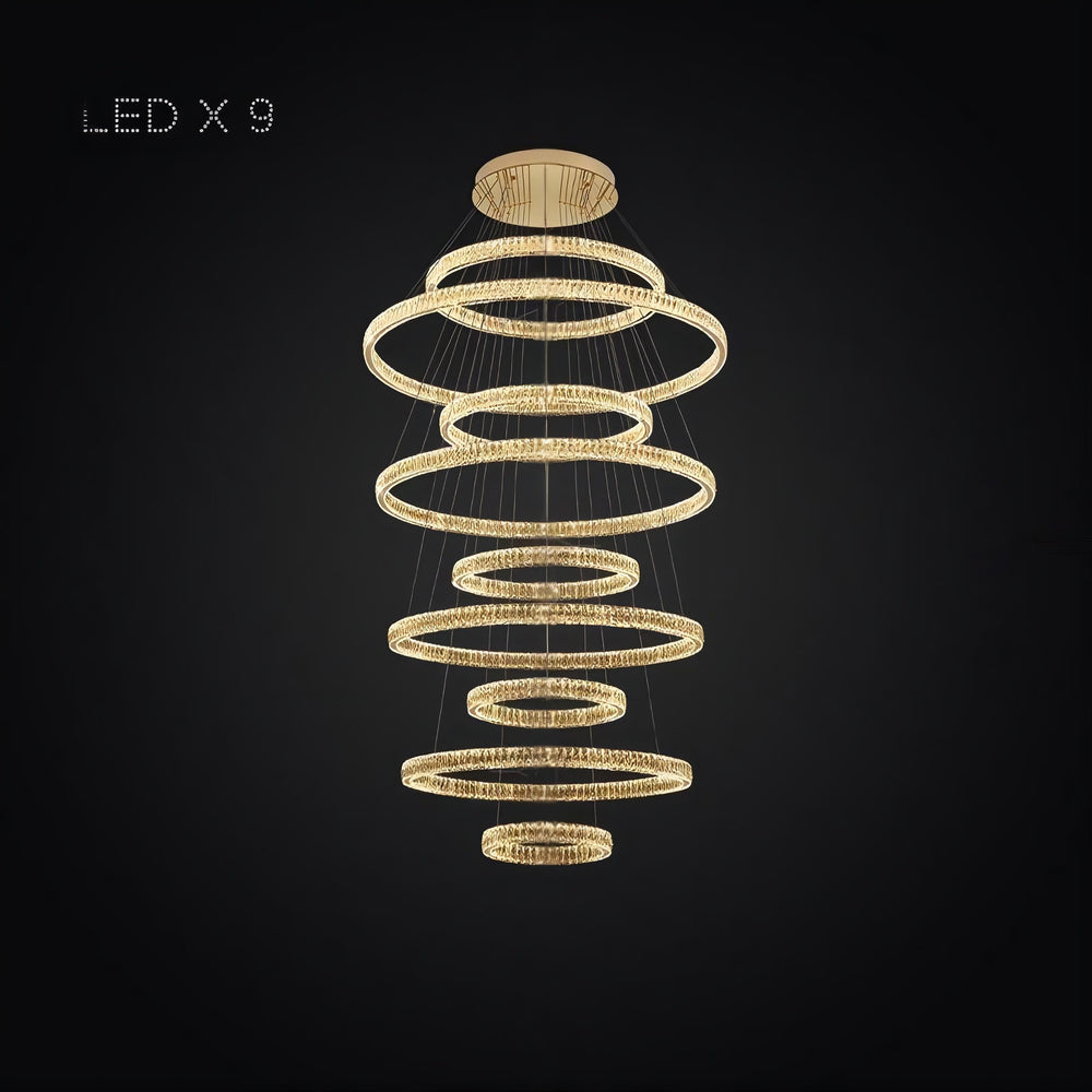 BERTOLDA B COMBO Ring Chandelier by Lampadom - angle view