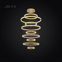 BERTOLDA B COMBO Ring Chandelier by Lampadom - angle view