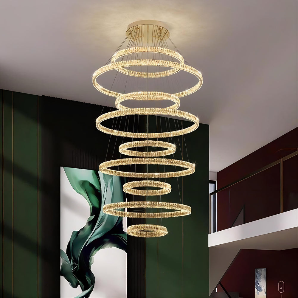 BERTOLDA B COMBO Ring Chandelier by Lampadom - side view