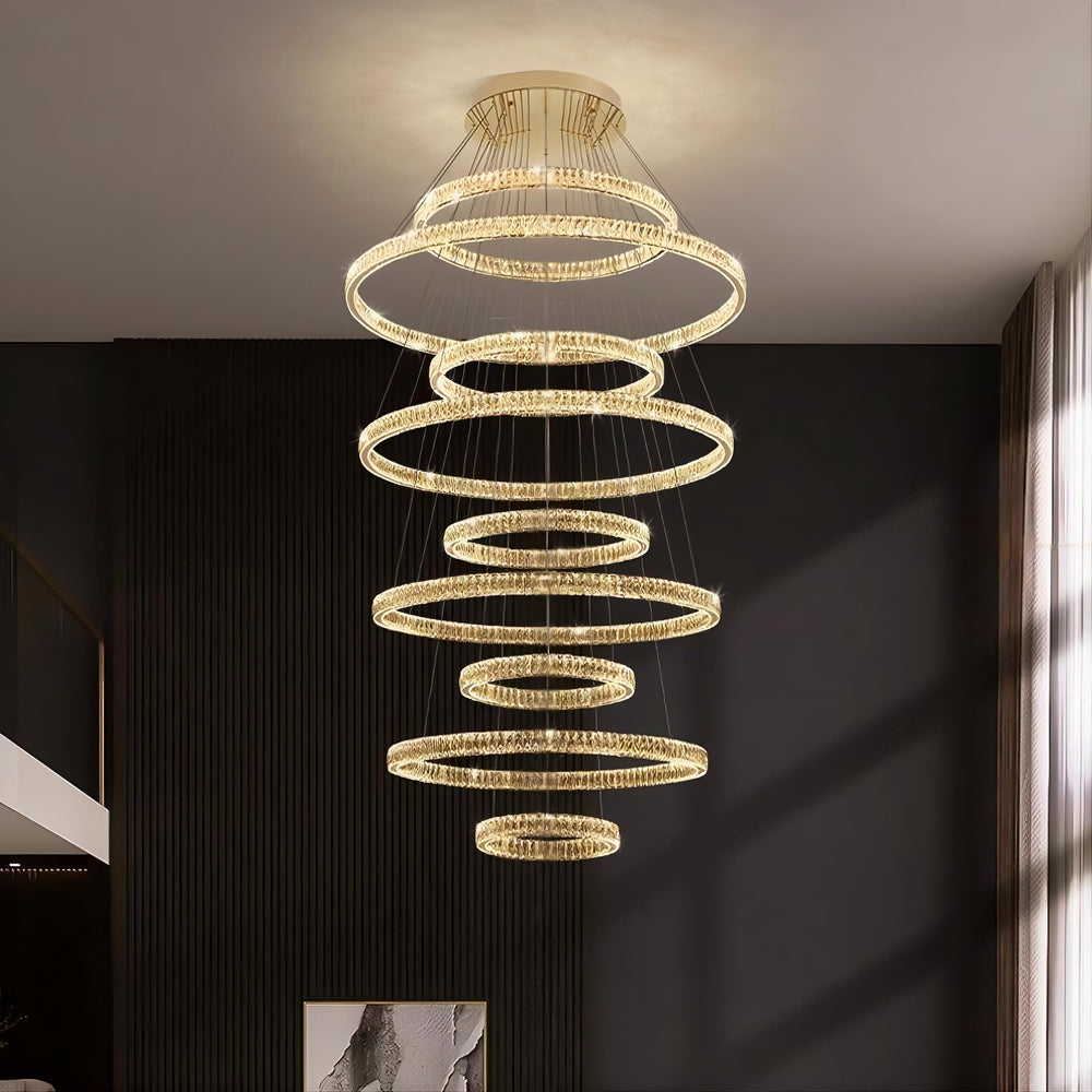 BERTOLDA B COMBO Ring Chandelier by Lampadom - angle view