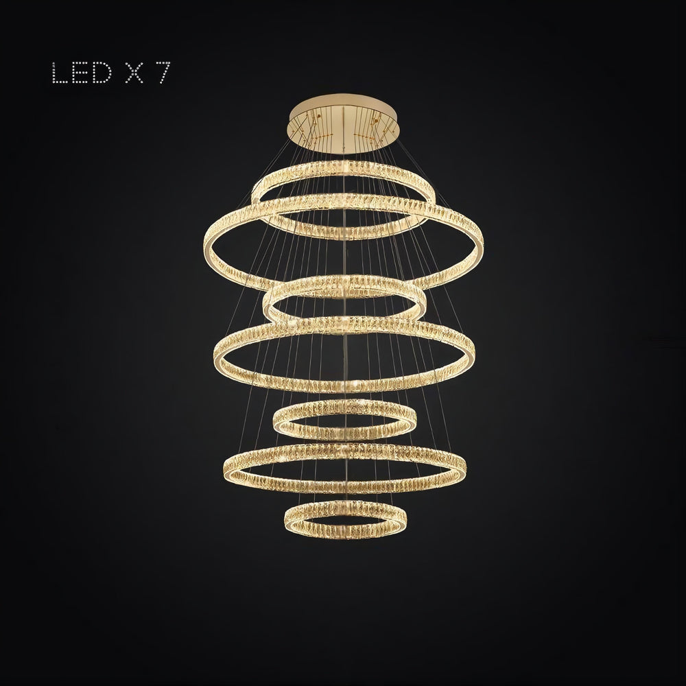 BERTOLDA B COMBO Ring Chandelier by Lampadom - top view