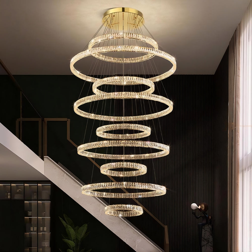 BERTOLDA B COMBO Ring Chandelier by Lampadom - side view