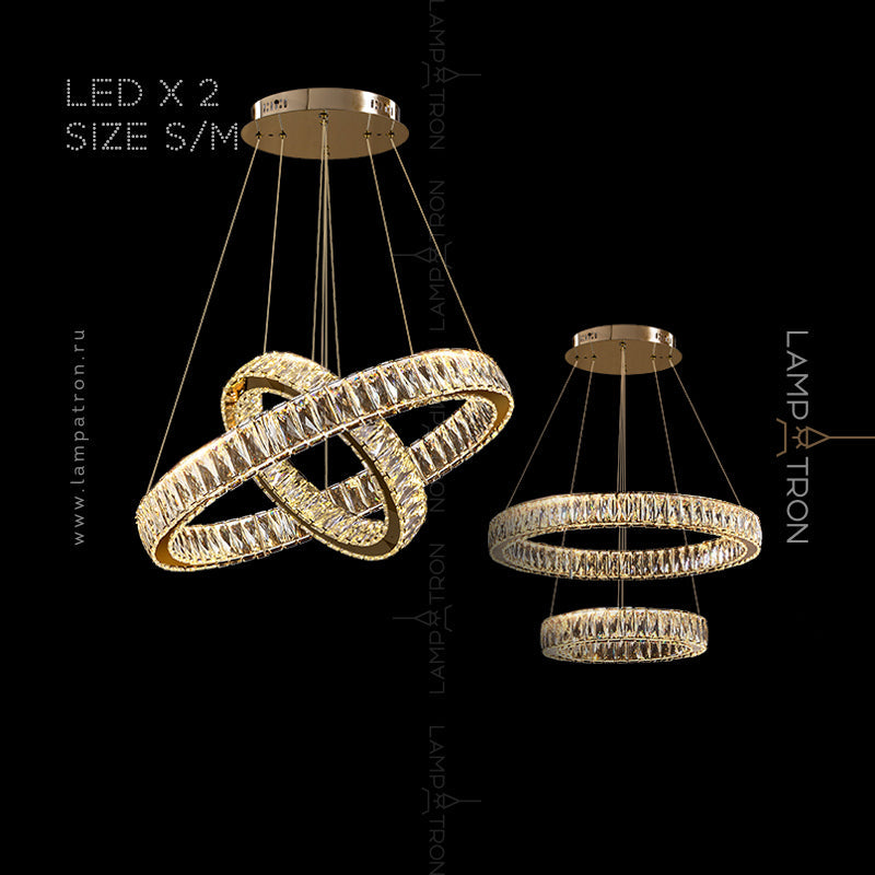 BERTOLDA B Ring Chandelier by Lampadom - side view