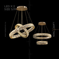 BERTOLDA B Ring Chandelier by Lampadom - side view