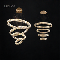 BERTOLDA CAS Ring Chandelier by Lampadom - side view