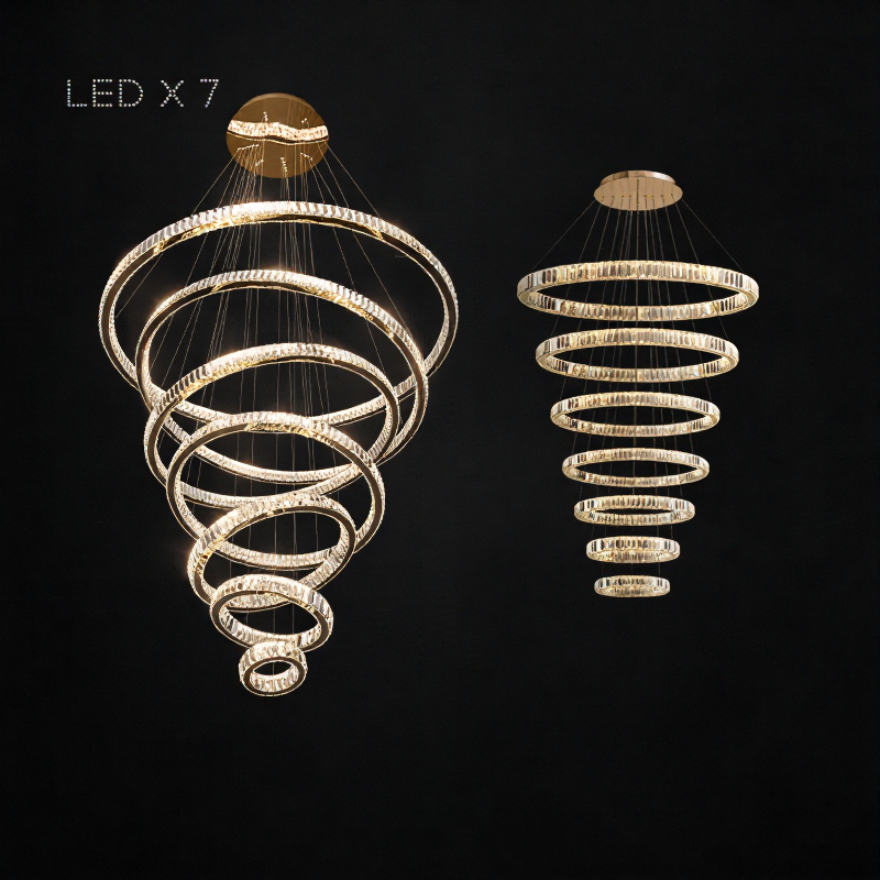 BERTOLDA CAS Ring Chandelier by Lampadom - scale reference