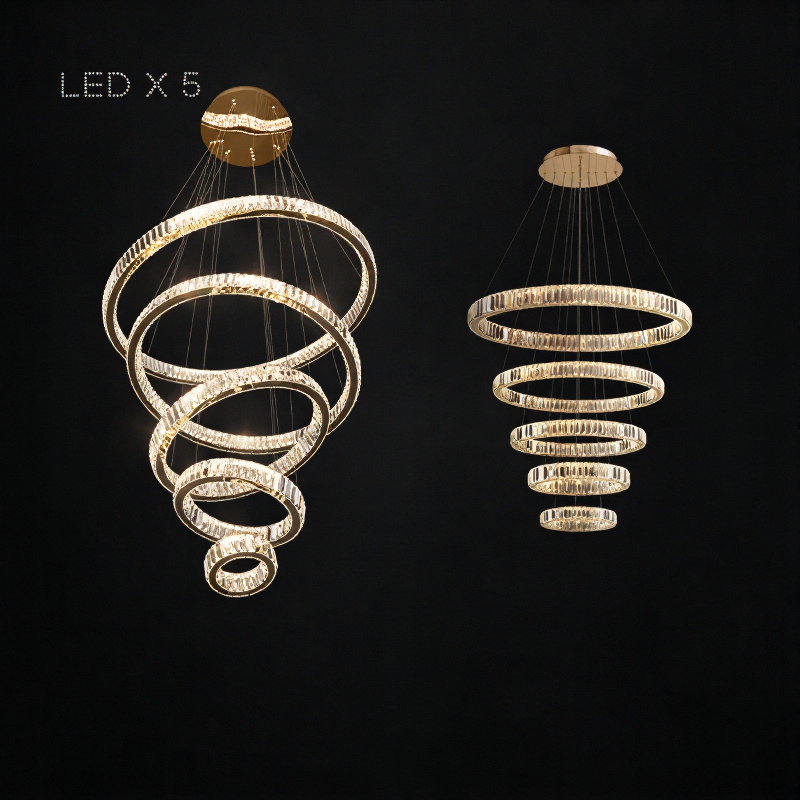 BERTOLDA CAS Ring Chandelier by Lampadom - close-up