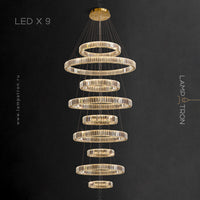 BERTOLDA COMBO Ring Chandelier by Lampadom - side view