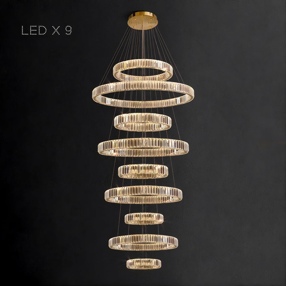 BERTOLDA COMBO Ring Chandelier by Lampadom - close-up