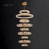 BERTOLDA COMBO Ring Chandelier by Lampadom - close-up