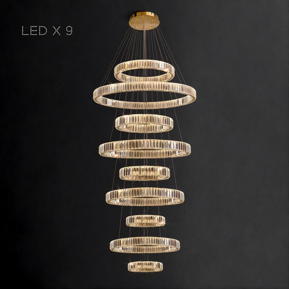 BERTOLDA COMBO Ring Chandelier by Lampadom - ambient shot