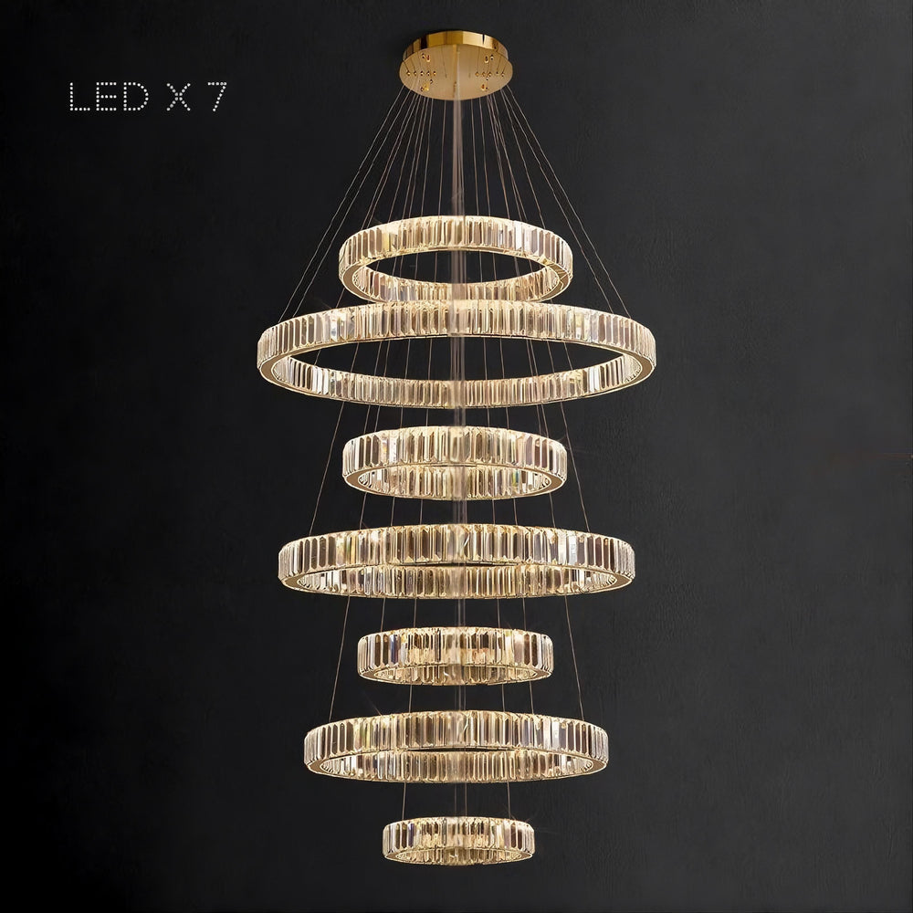 BERTOLDA COMBO Ring Chandelier by Lampadom - side view