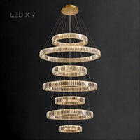 BERTOLDA COMBO Ring Chandelier by Lampadom - side view