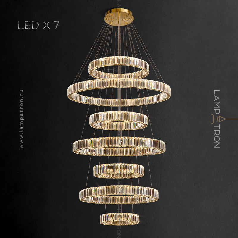 BERTOLDA COMBO Ring Chandelier by Lampadom - angle view